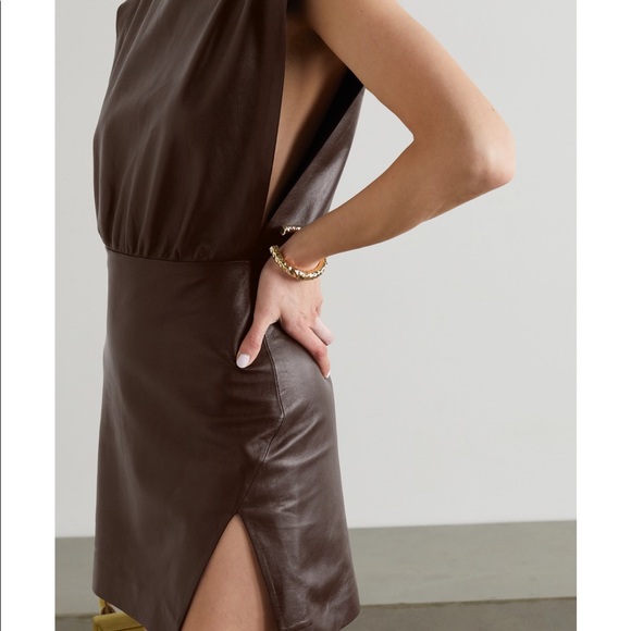 Zeynep Arçay brown leather dress, 2 - Picture 3 of 7